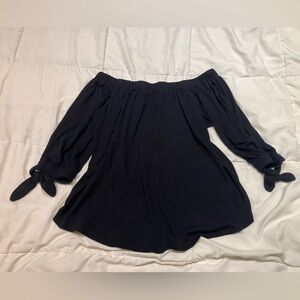 Abercrombie & Fitch Black Off the Shoulder Blouse